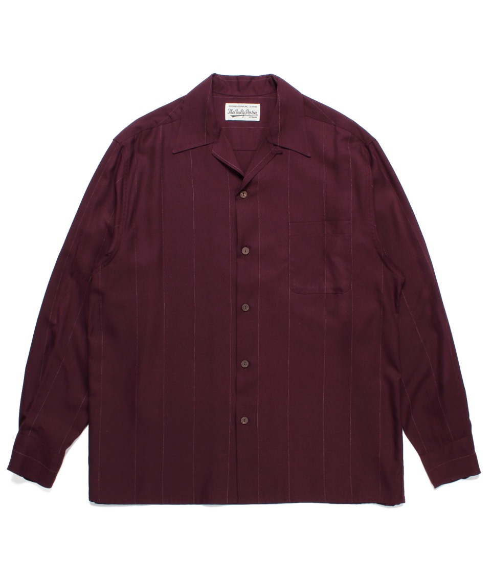 WACKO MARIA 正規代理店 通販 KASURISTRIPED OPEN COLLAR SHIRT